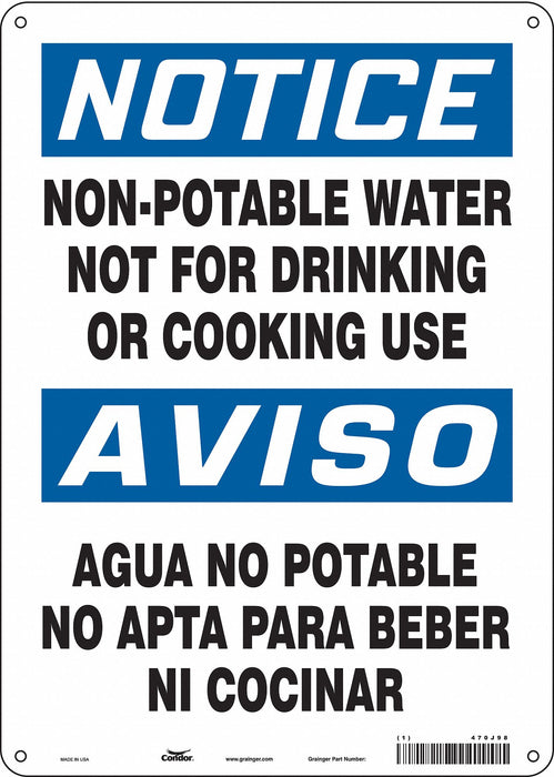 Safety Sign 14 inx10 in Aluminum