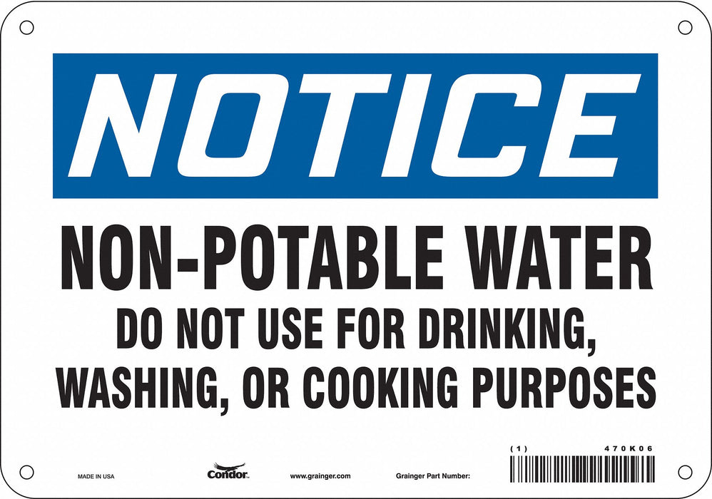 Safety Sign 7 in x 10 in Aluminum