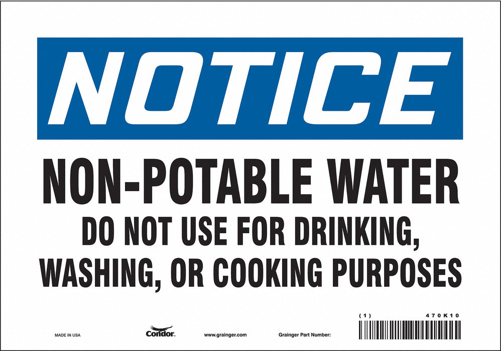 Safety Sign 7 in x 10 in Vinyl