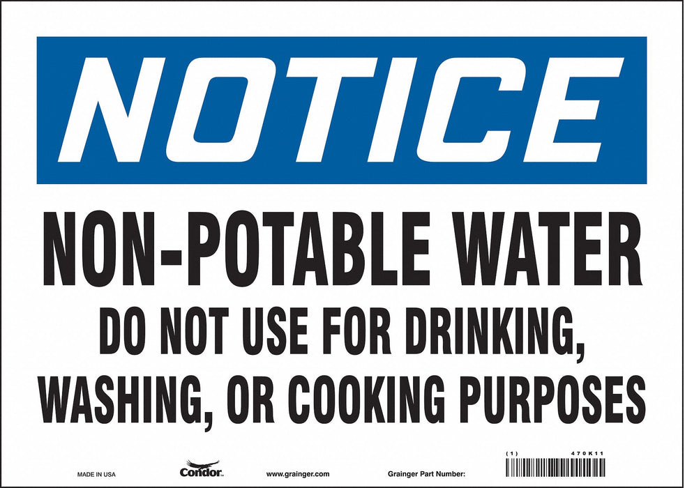 Safety Sign 10 in x 14 in Vinyl