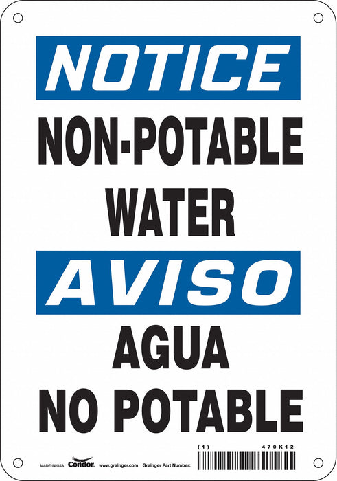 Safety Sign 10 inx7 in Aluminum