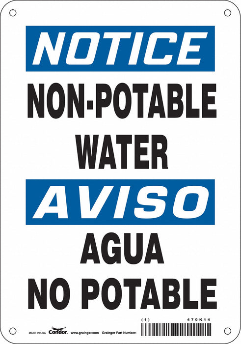 Safety Sign 10 in x 7 in Polyethylene