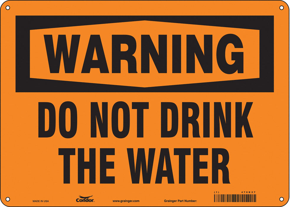 Safety Sign 10 inx14 in Polyethylene