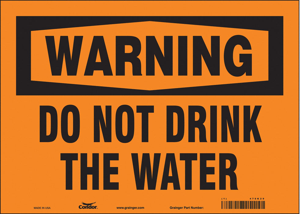 Safety Sign 10 in x 14 in Vinyl