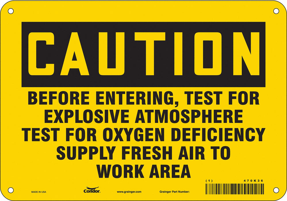Safety Sign 7 in x 10 in Aluminum