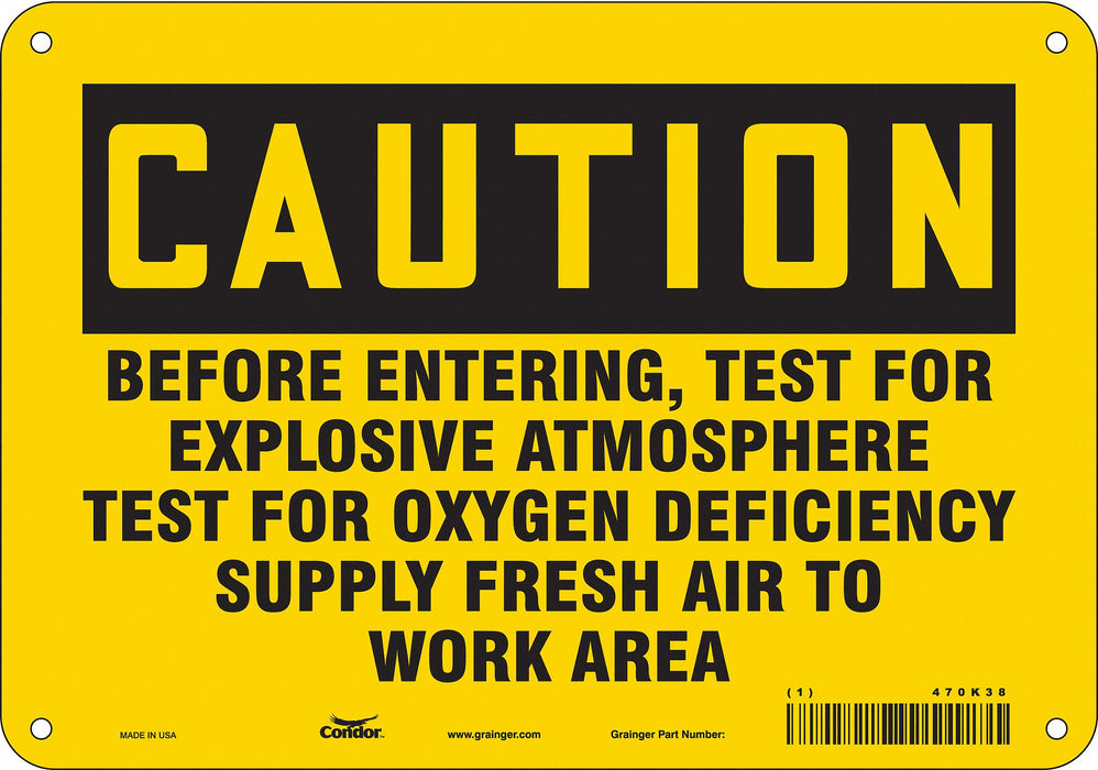 Safety Sign 7 in x 10 in Polyethylene
