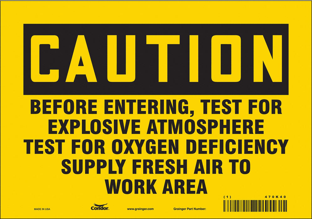 Safety Sign 7 inx10 in Vinyl
