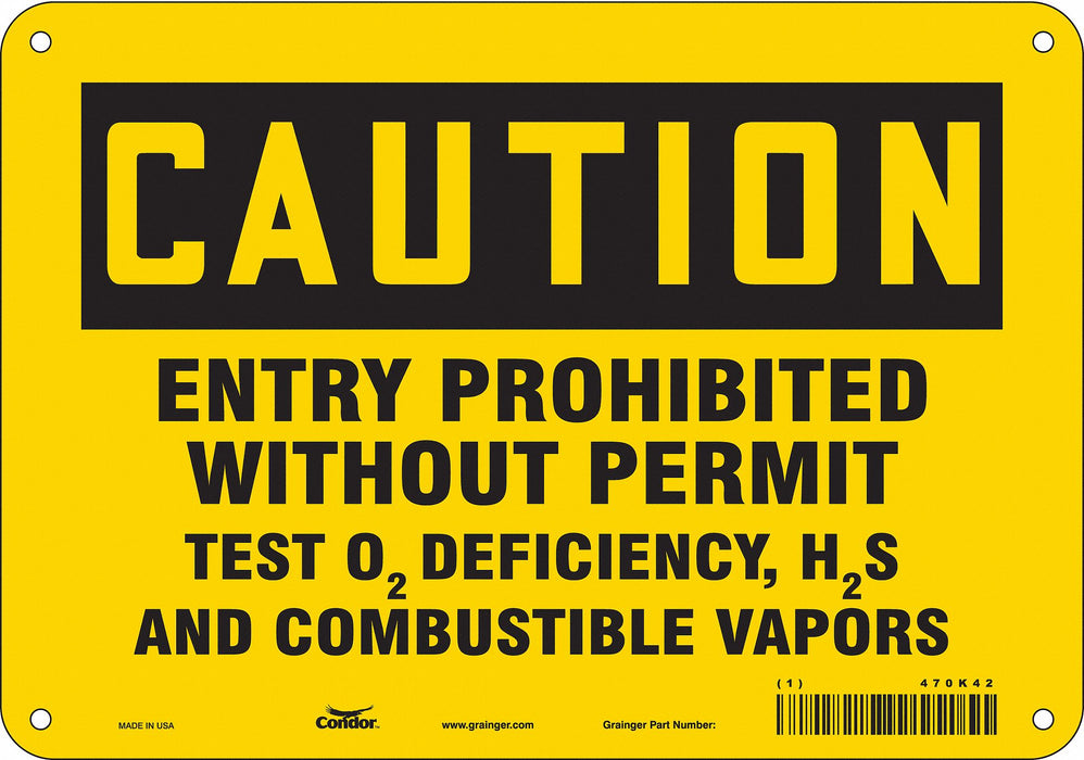 Safety Sign 7 in x 10 in Aluminum