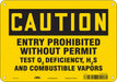 Safety Sign 7 in x 10 in Polyethylene