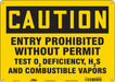 Safety Sign 10 in x 14 in Polyethylene