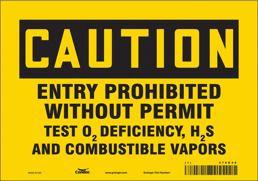 Safety Sign 7 in x 10 in Vinyl