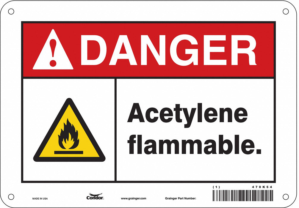 Safety Sign 7 in x 10 in Aluminum