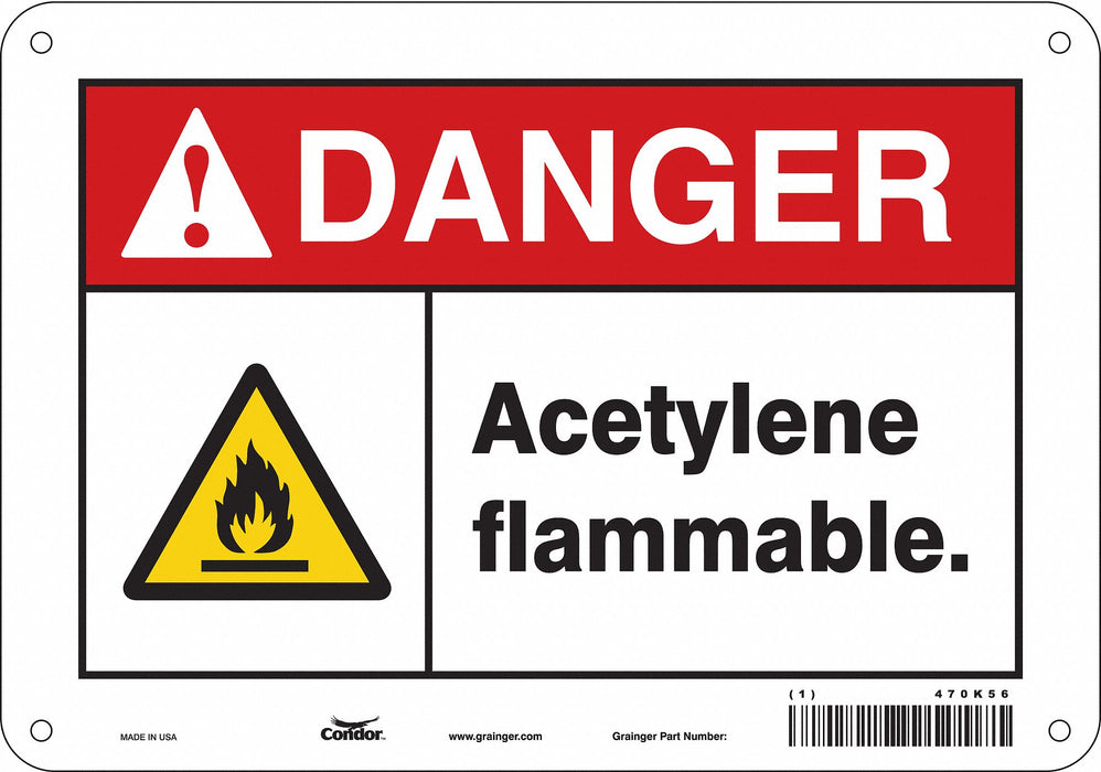 Safety Sign 7 in x 10 in Polyethylene