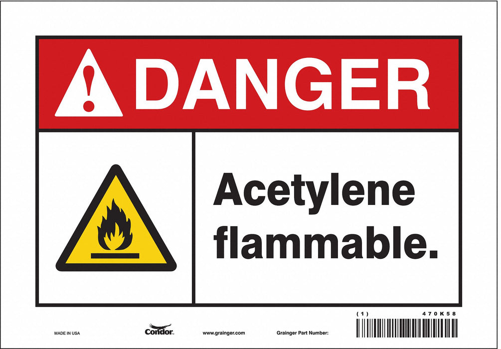 Safety Sign 7 inx10 in Vinyl