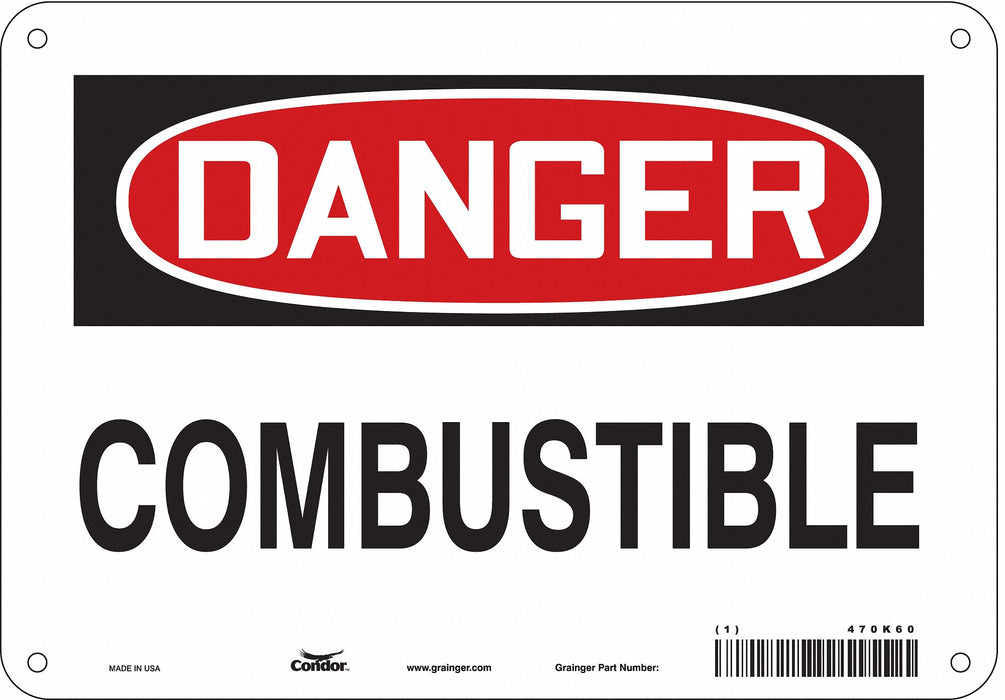 Safety Sign 7 in x 10 in Aluminum