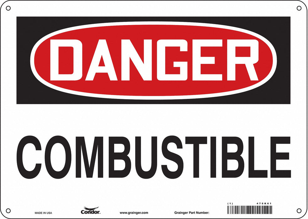 Safety Sign 10 inx14 in Aluminum