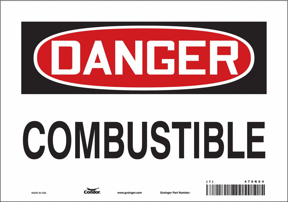 Safety Sign 7 in x 10 in Vinyl