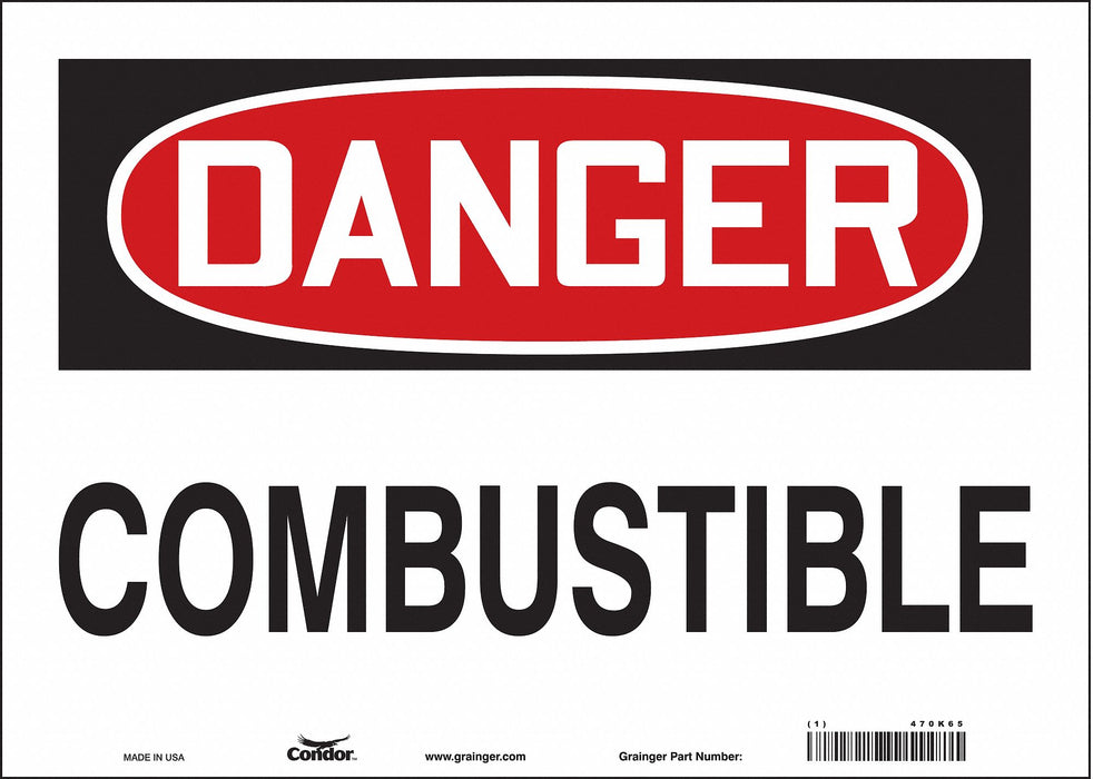 Safety Sign 10 inx14 in Vinyl