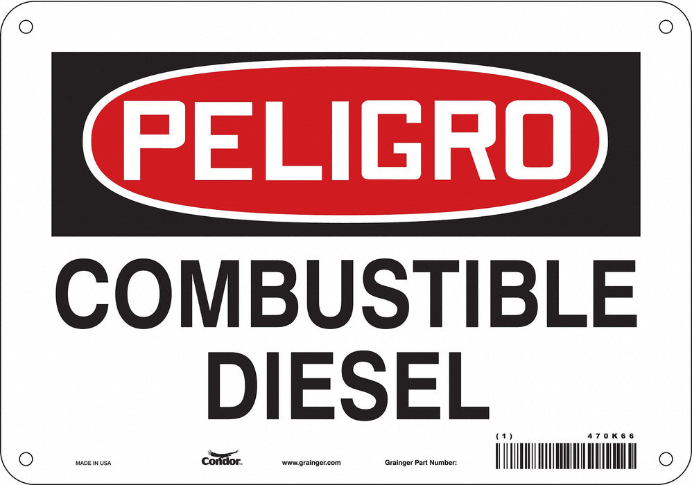 Safety Sign 7 in x 10 in Aluminum