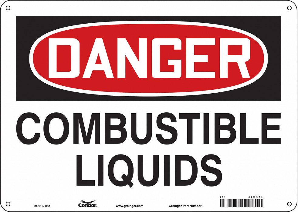 Safety Sign 10 inx14 in Aluminum
