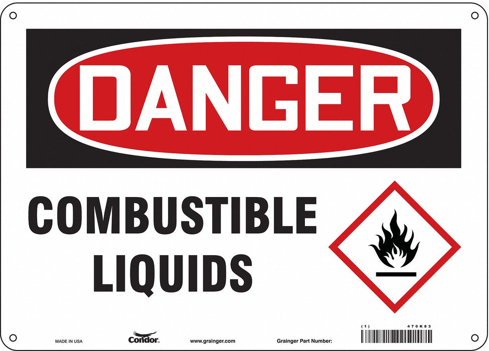 Safety Sign 10 in x 14 in Aluminum