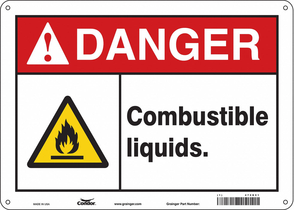 Safety Sign 10 inx14 in Aluminum