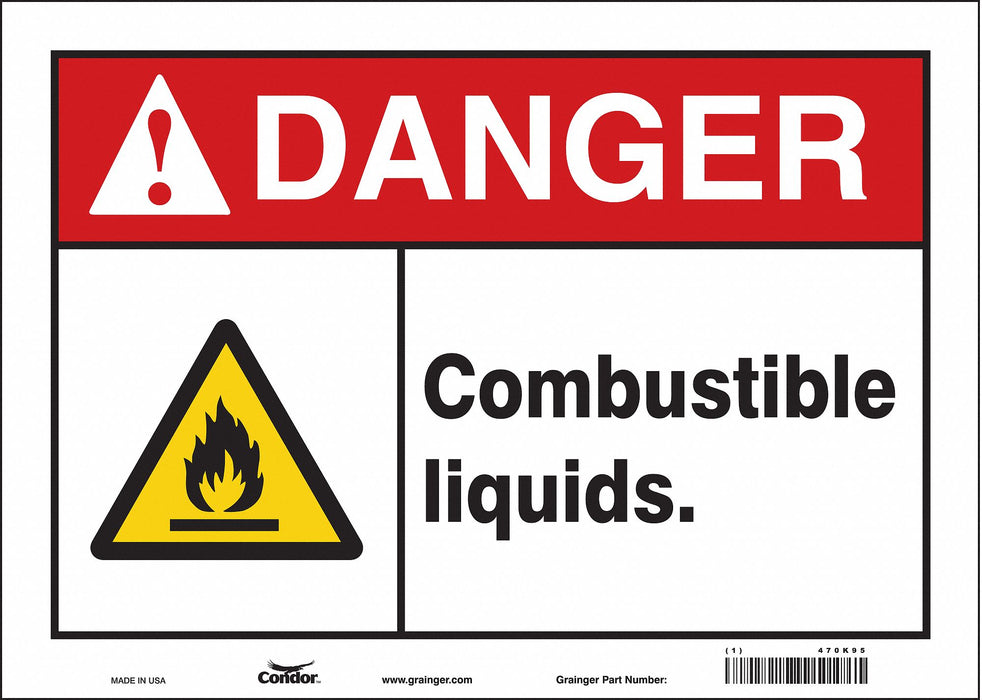 Safety Sign 10 in x 14 in Vinyl