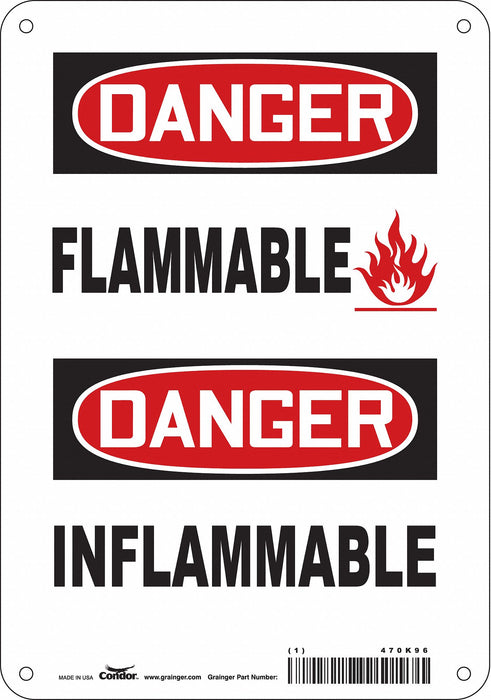 Safety Sign 10 in x 7 in Aluminum