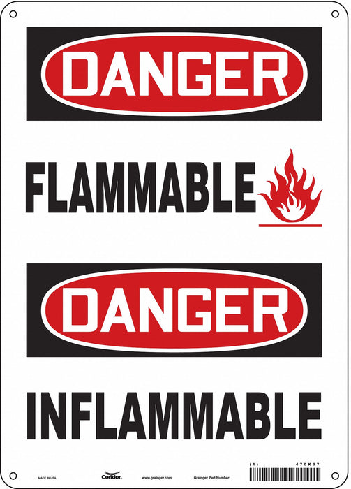 Safety Sign 14 in x 10 in Aluminum