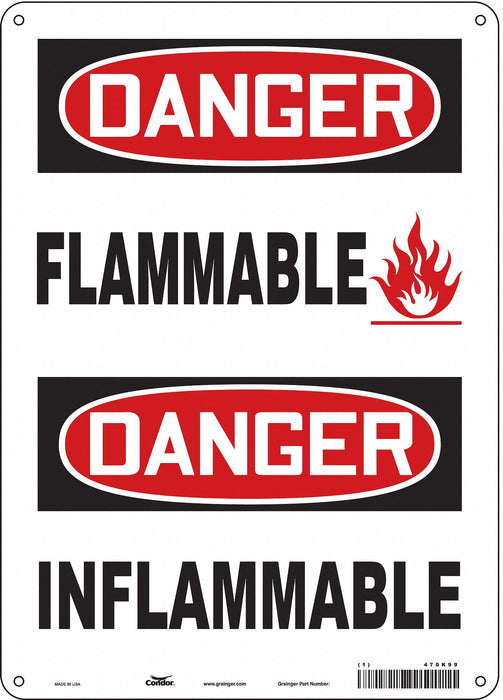 Safety Sign 14 in x 10 in Polyethylene