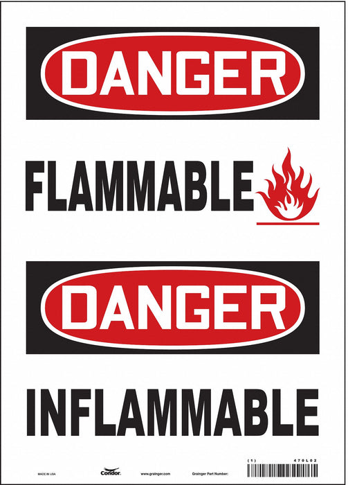 Safety Sign 14 in x 10 in Vinyl