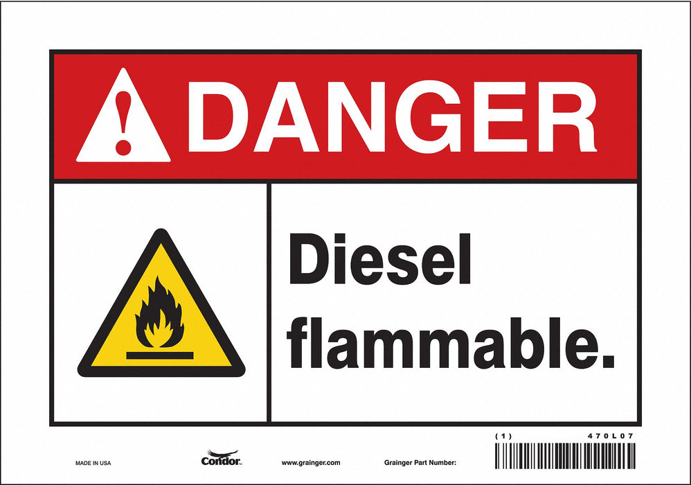 Safety Sign 7 inx10 in Vinyl