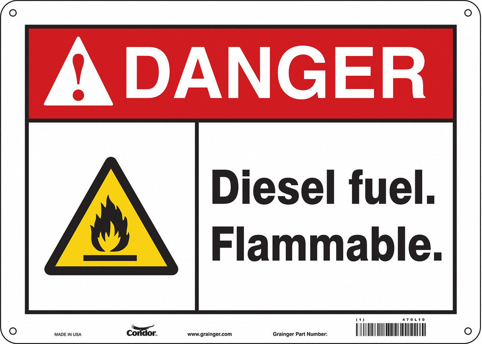 Safety Sign 10 inx14 in Aluminum