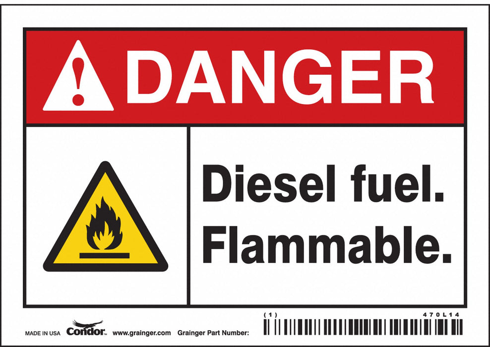 Safety Sign 3 1/2 inx5 in Vinyl