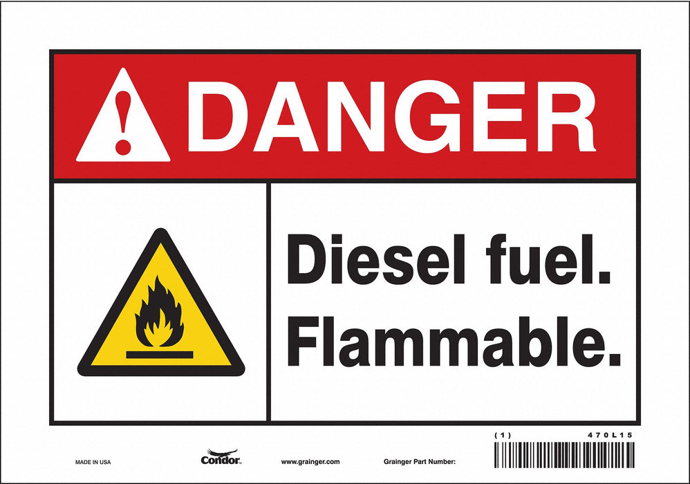 Safety Sign 7 inx10 in Vinyl