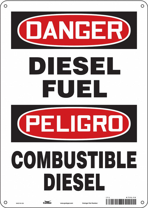 Safety Sign 14 in x 10 in Aluminum