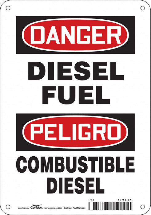 Safety Sign 10 inx7 in Polyethylene