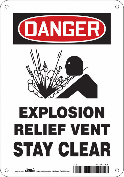 Safety Sign 10 in x 7 in Aluminum