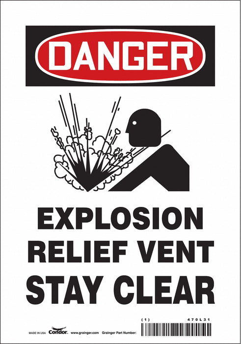 Safety Sign 10 in x 7 in Vinyl