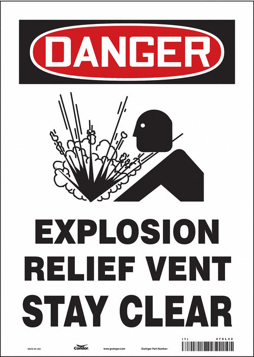 Safety Sign 14 in x 10 in Vinyl