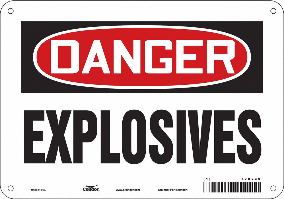 Safety Sign 7 in x 10 in Aluminum