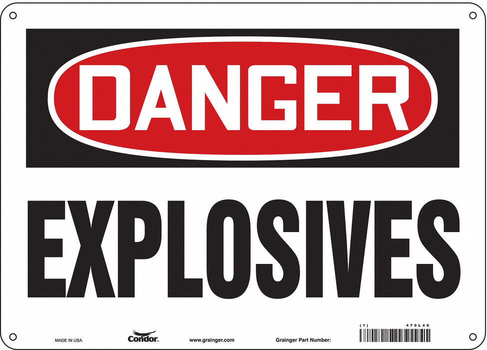Safety Sign 10 inx14 in Aluminum