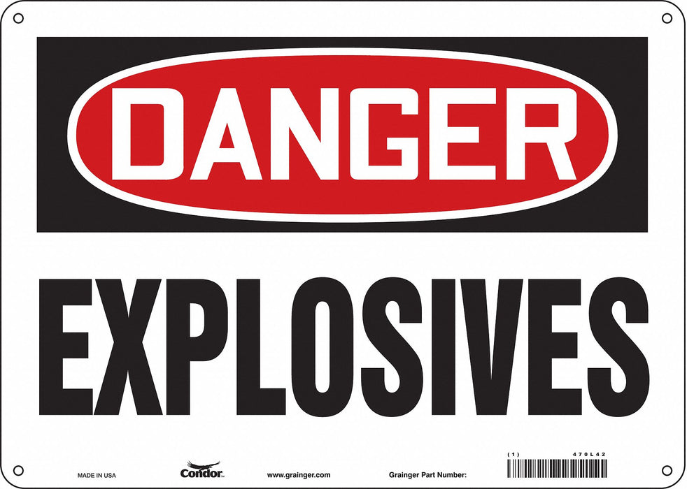 Safety Sign 10 inx14 in Polyethylene