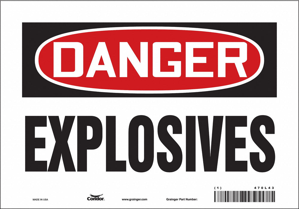 Safety Sign 7 inx10 in Vinyl