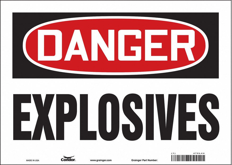 Safety Sign 10 inx14 in Vinyl