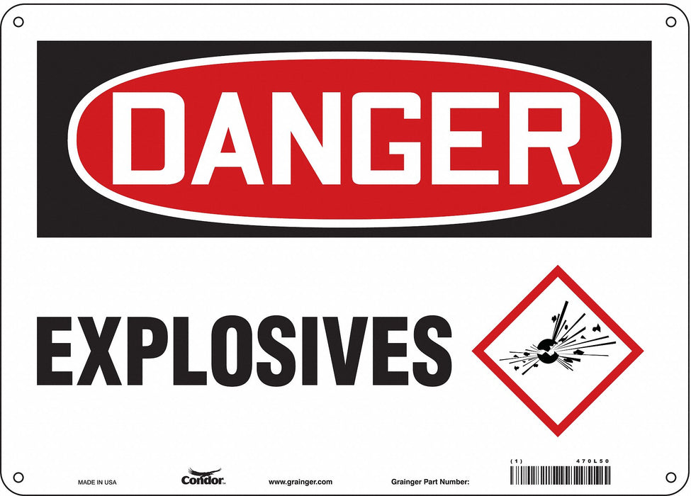 Safety Sign 10 inx14 in Polyethylene