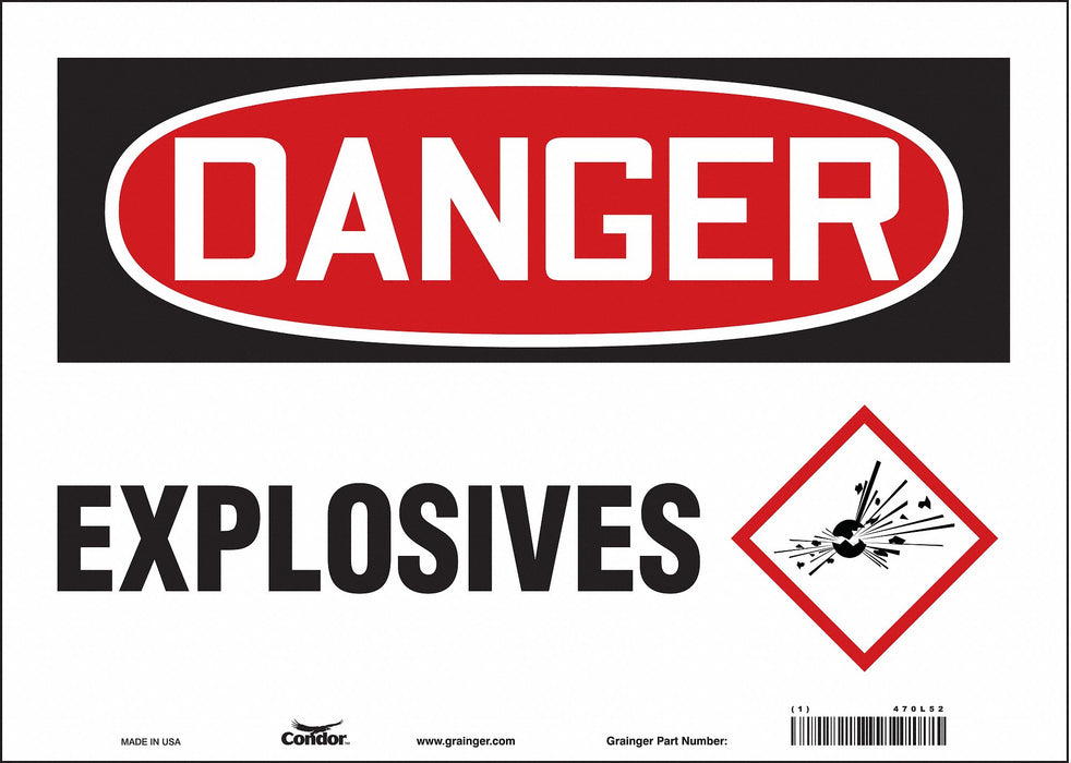 Safety Sign 10 inx14 in Vinyl