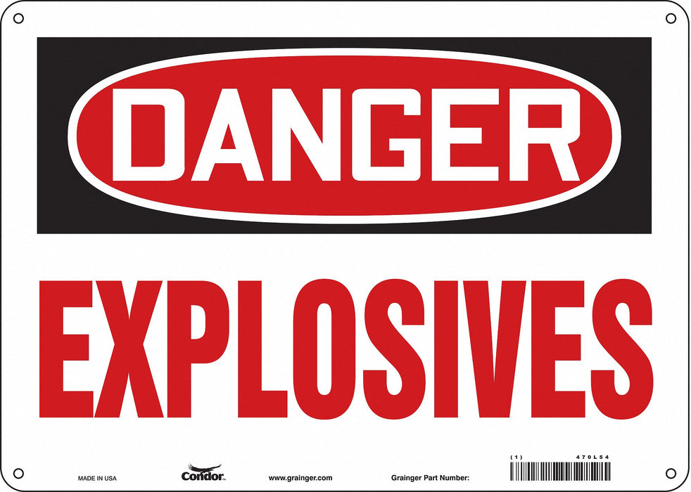 Safety Sign 10 inx14 in Aluminum