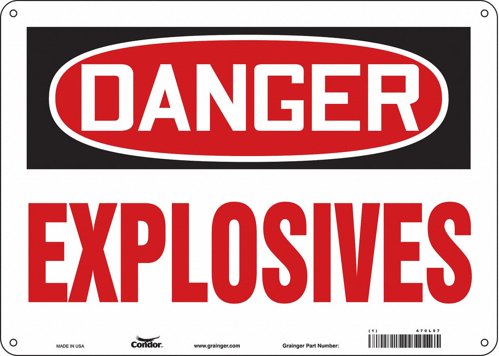 Safety Sign 10 in x 14 in Polyethylene