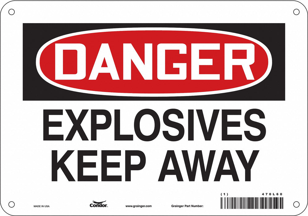 Safety Sign 7 in x 10 in Aluminum